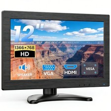 Eyoyo 1366x768 HD 12-inch Second Monitor Desktop PC Screen HDMI Fr Raspbery Pi