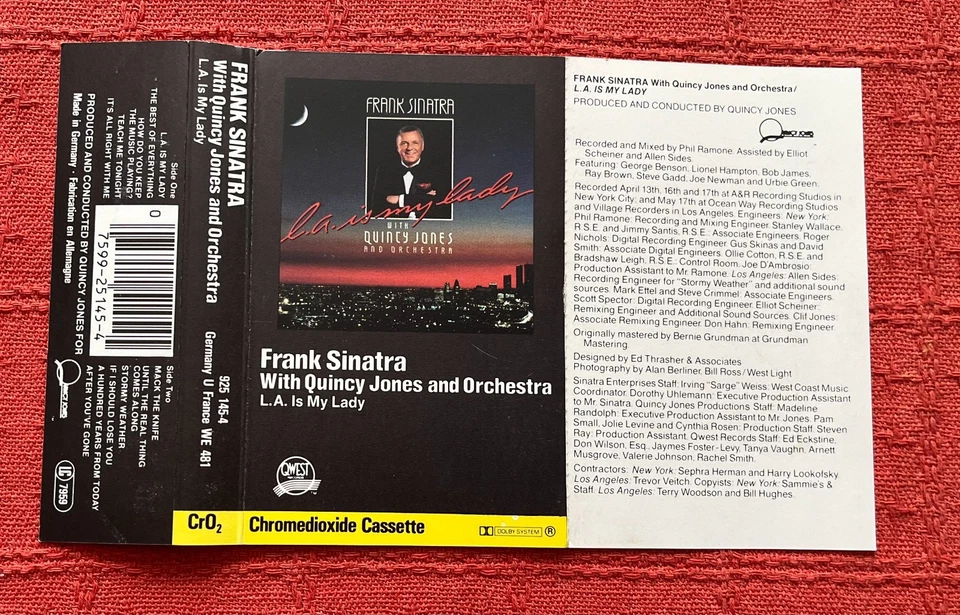 FRANK SINATRA/QUINCY JONES AND ORCHESTRA - UK CASSETTE TAPE - L.A. IS MY LADY - Image 4 of 4