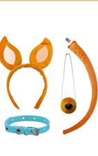 6 Pieces Dog Ears Tail Set-Dog Headband Nose Tail Collar Cosplay Party Dress Up