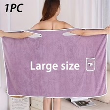 A Women's Bath Towel Set, A Wearable Bath Towel with Pockets