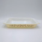 Vintage Pyrex Gold Acorn 548B Space Saver Casserole Dish 1-1/4 Qt - Beige & Gold
