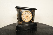 Antique Corded Waterbury Clock Co Mantle Clock USA No Key For Parts or Repair
