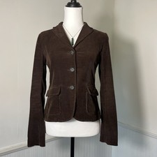 Theory - Brown Wide Wale Corduroy Button Up B...