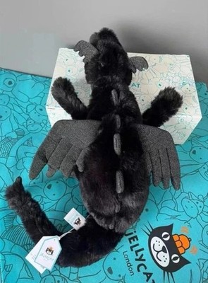 Jellycat Onyx Black Sky Dragon Huge 50CM Plush - BNWT w/ Dust Bag & Gift Tags
