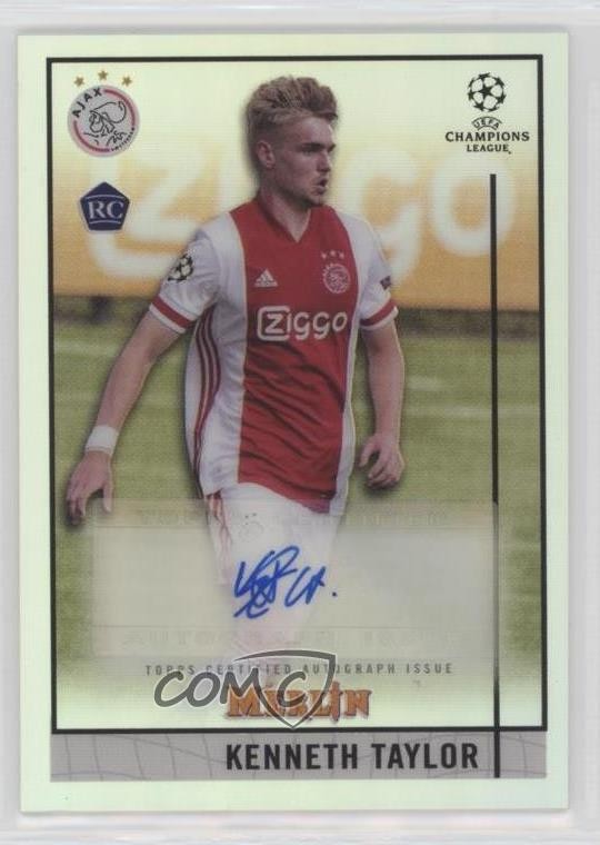 2020-21 Topps Merlin Collection Chrome UCL Kenneth Taylor Rookie Auto RC 0r9h