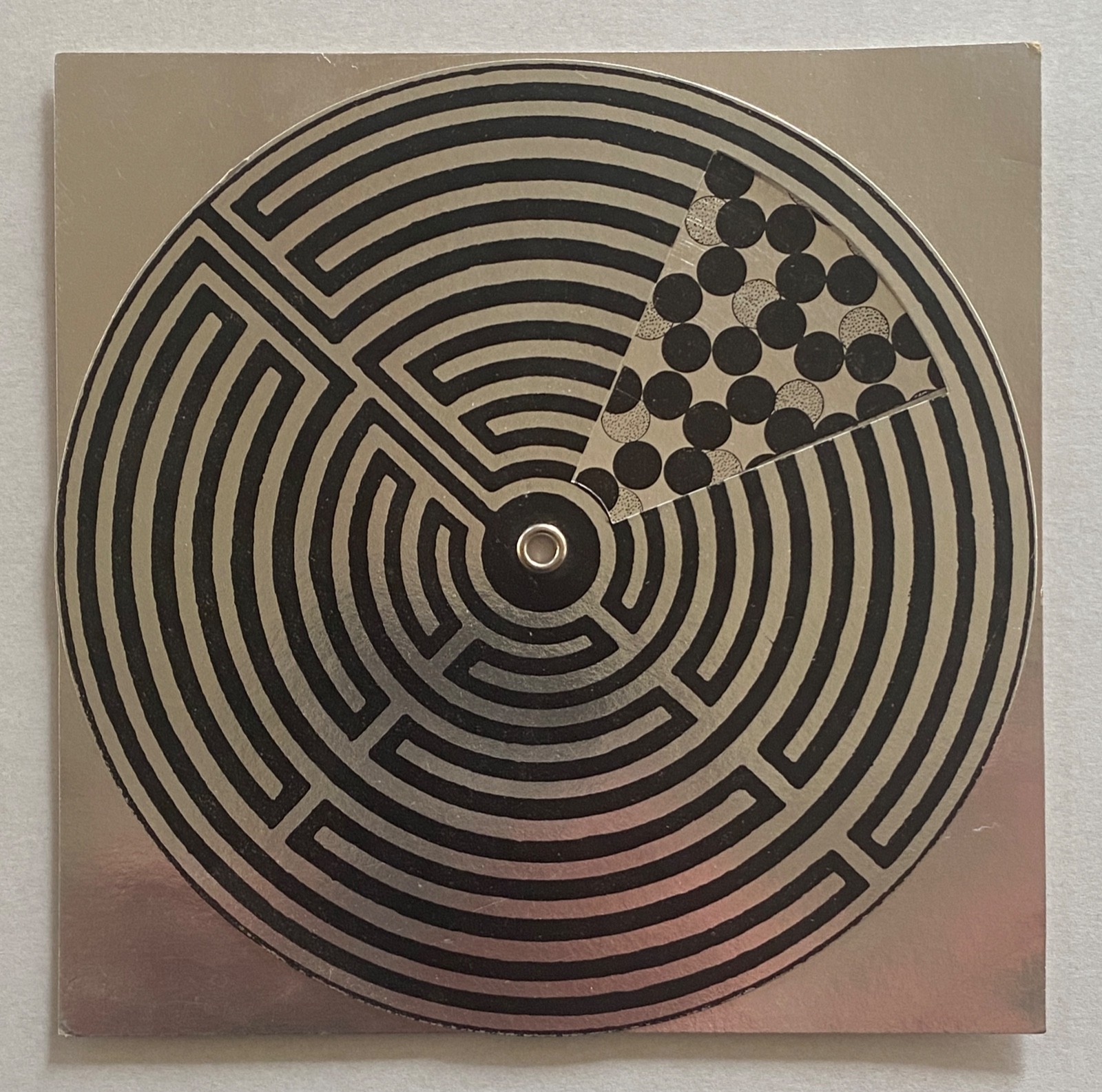 rare 1965 PETER PHILLIPS die cut exhibition card - Kornblee Gallery british pop