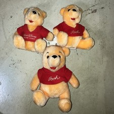 Vintage Winnie The Pooh Plush Lot Disney Home Video 8  -6  Disneyland