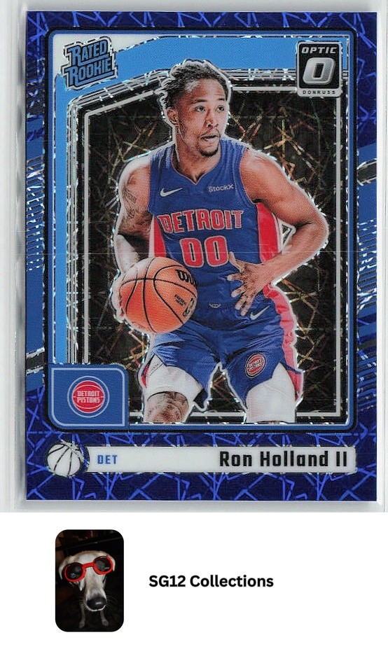 2024-25 Donruss Optic #291 Ron Holland II Rookie Blue Velocity Detroit Pistons