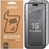 2X Sichtschutzglas FüR Iphone 15 Pro Max Bizon Blickschutz Schutzglas Hartglas