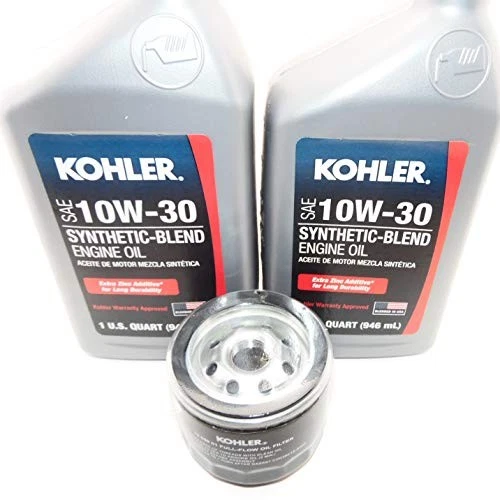 Kohler (2 Qts) Synthetic Blend 10W30 Engine Oil & (1) 12 050 01-S