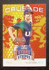 2015 Thomas Burbank Panini USA Baseball Stars & Stripes Crusade Red 62/99