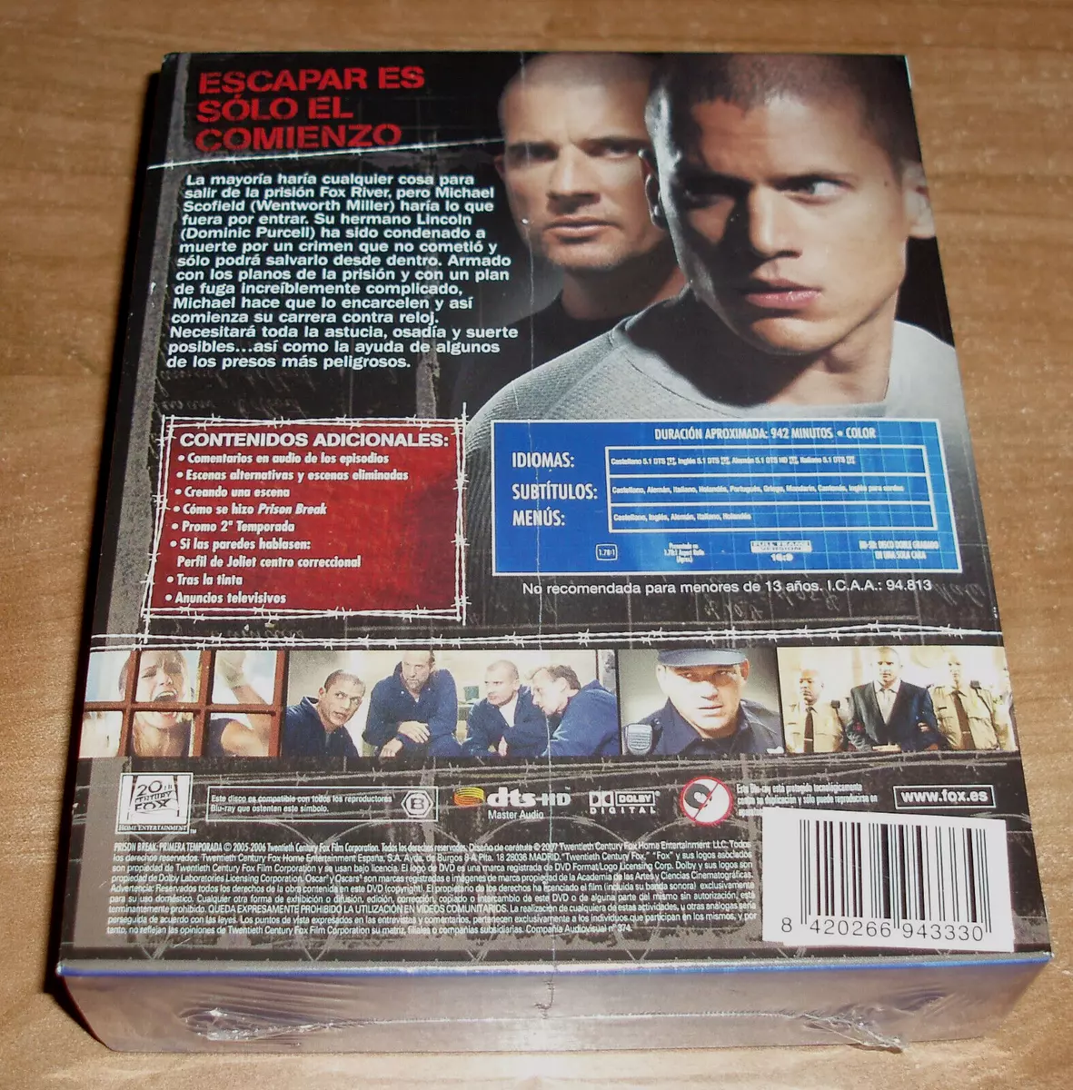 Prison Break 1ª Season Complete 6 Blu-Ray Series Action New Sealed R2