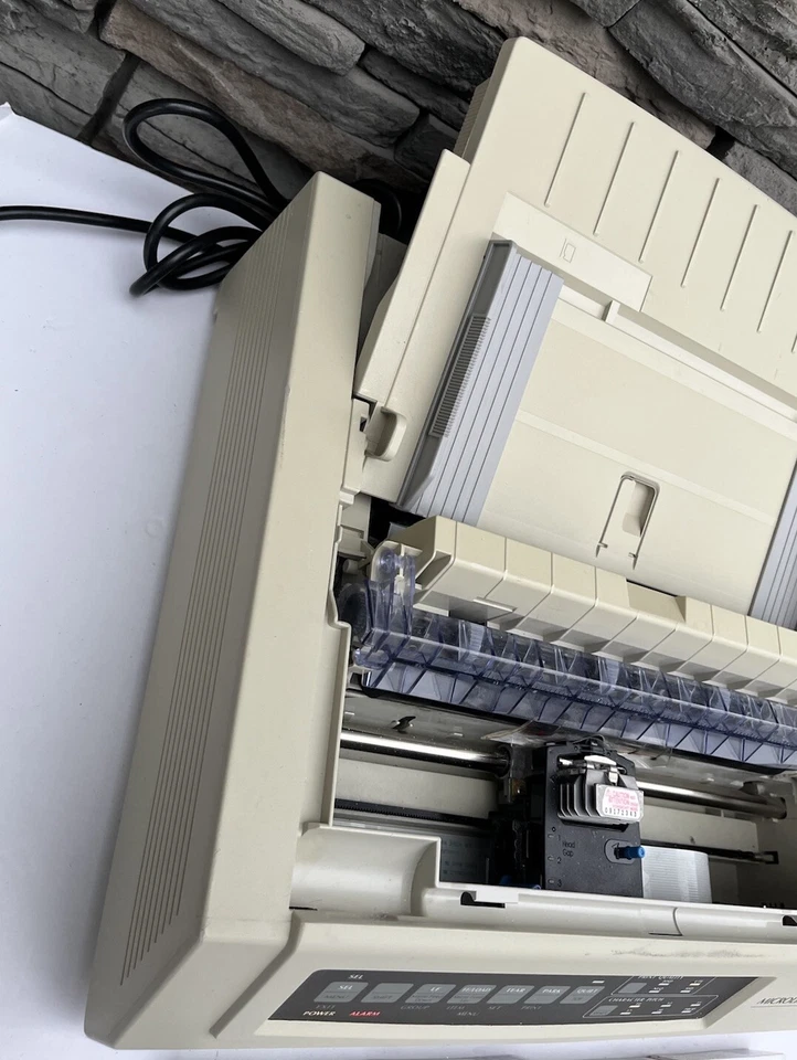 Oki MICROLINE 320 Turbo Dot Matrix Printer GE7000A W/ 4 NEW Ribbons Parts Repair - Image 3 of 4
