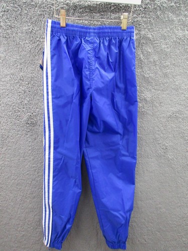 NWT Rare 90s Adidas TEAM Vintage Nylon Blue Track Pants Youth Medium - Picture 11 of 14