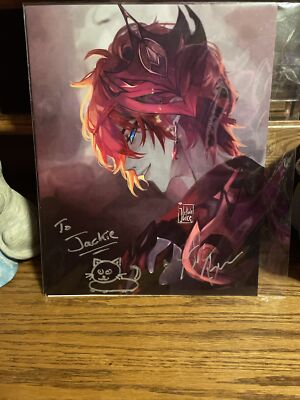 tartaglia genshin impact fanart signed by griffin burns