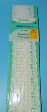 Vintage Trimtex Embroidery Perma - Trim / White / NEW in Package / Scalloped