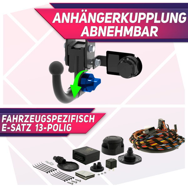 AHK Abn. Vertikal+Es13P Sp. ECS FüR Citroen Berlingo 2 II 4380Mm 08-11 Mit Vorb.-image