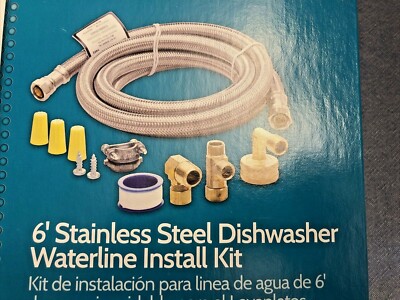 Smart Choice 6' Stainless Steel Dishwasher Waterline Installation Kit 
