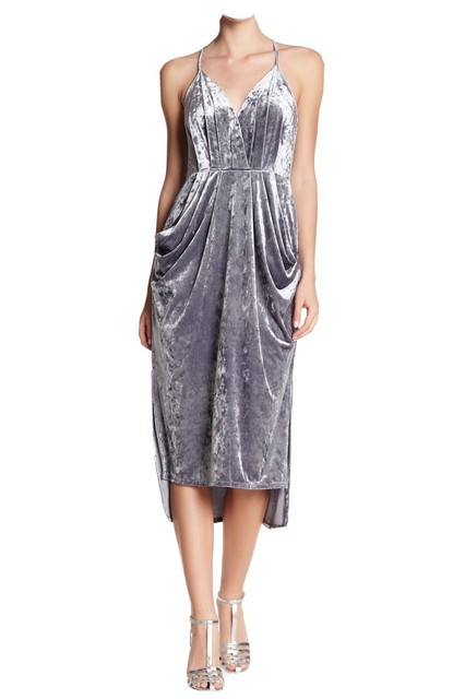 bcbg silver dress