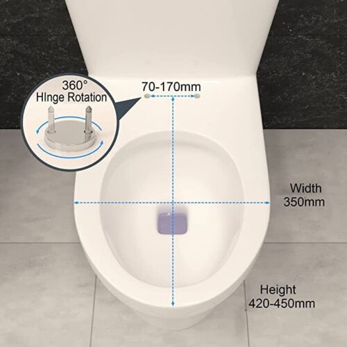 Slow Soft Close White Oval Toilet Seat Cover Anti Slam Adjustable Fixings - Picture 5 of 13