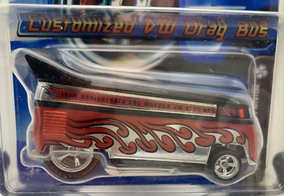 Hot Wheels 2006 Customized VW Drag Bus Red 10th Anniv Mystery Car