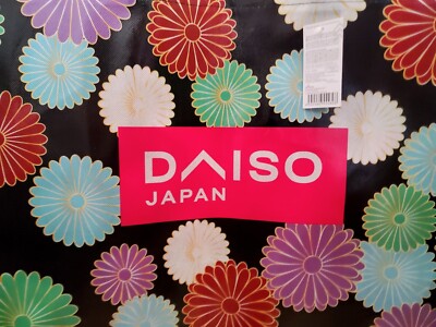 Daiso Chrysanthemums Medium Grocery Shopping Tote Bag 1.64'x1.27'x8.07'' BNWT 