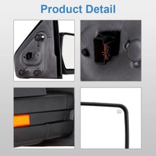 ECCPP Espejo Del Lado Del Pasajero Para Camioneta GM Pickup SUV 2007, Con Calefacción, Eléctrico, Liso, Derecho, De Repuesto