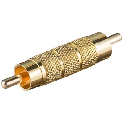 Audio-Adapter Mono Cinch-Stecker auf Cinch-Stecker vergoldet