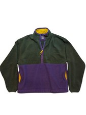 Vintage GAP Arctic Light Fleece Jacket Full Zip Men Size M Purple/Drk Green 90's