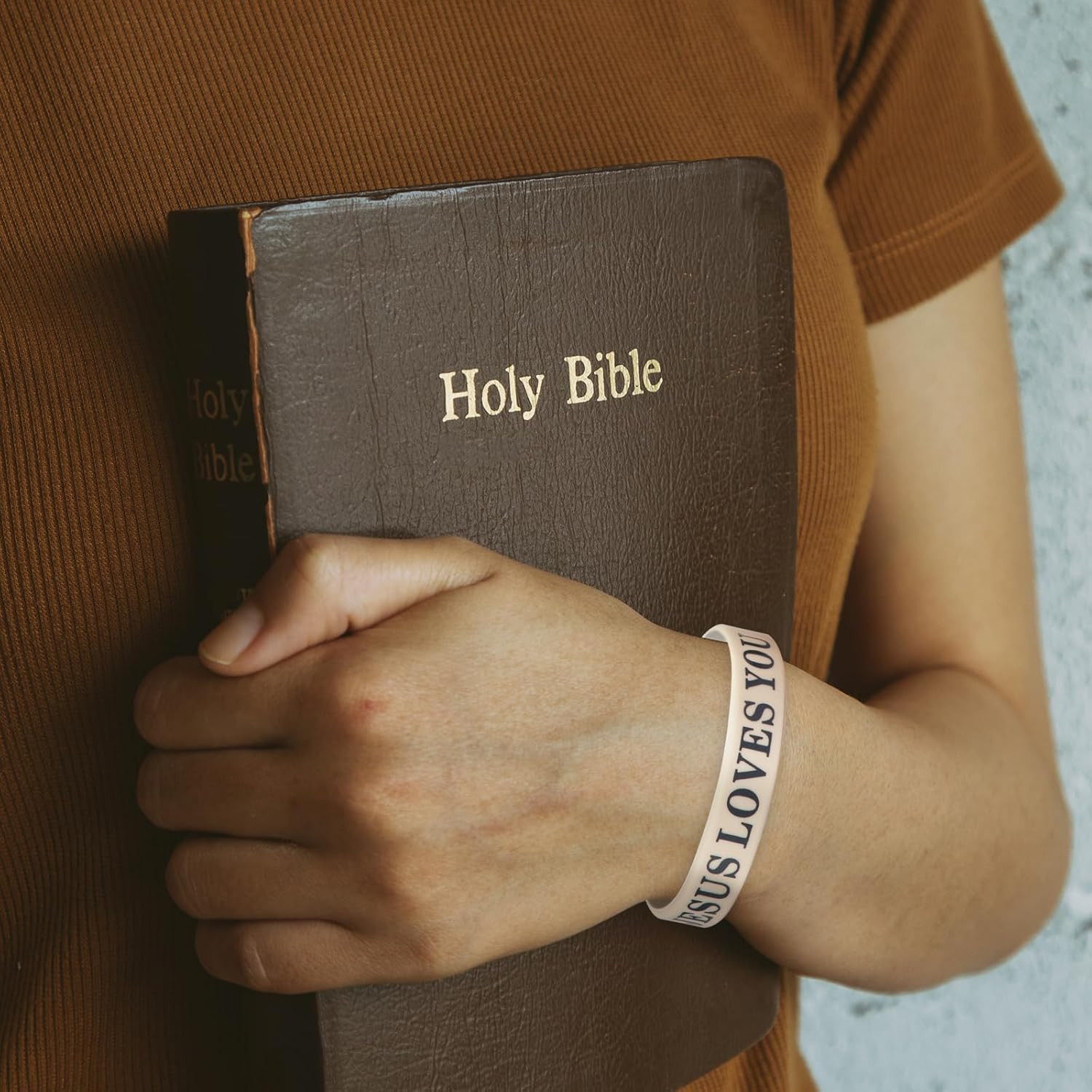 60 Pcs Jesus Loves You Rubber Bracelets Colorful Silicone Wristbands Jesus Loves