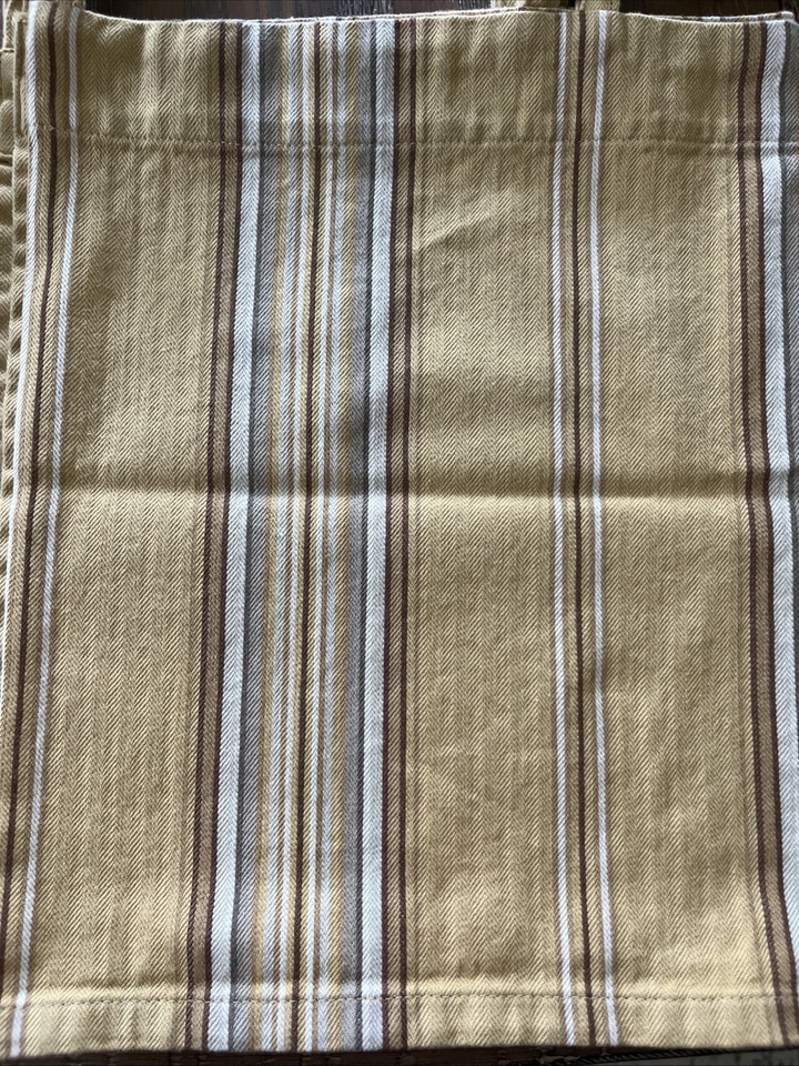 "3 cenefas de granero de cerámica de colección con lazos, 43x12,5"" dorado, marrón, marfil, rayas grises" Foto 2 de 4