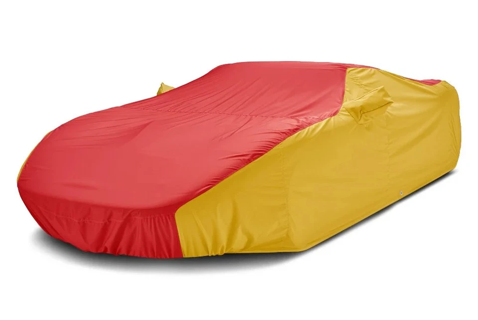 For Volvo S90 98 WeatherShield HP Two-Tone Red Custom Car Cover w Yellow Sides Foto 2 de 4