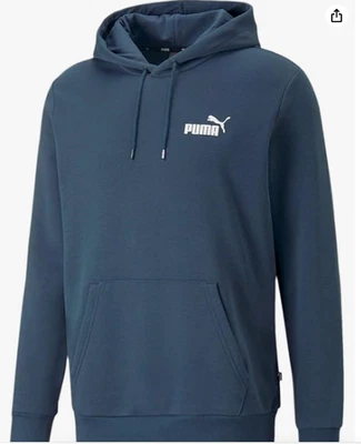 PUMA Sweat à capuche coton logo Taille M Bleu Nuit - Photo 1/4