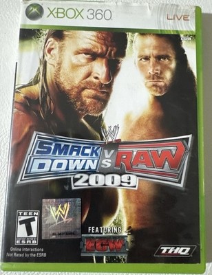 WWE SmackDown vs RAW 2009 - Microsoft Xbox 360 Tested Working - Free Shipping