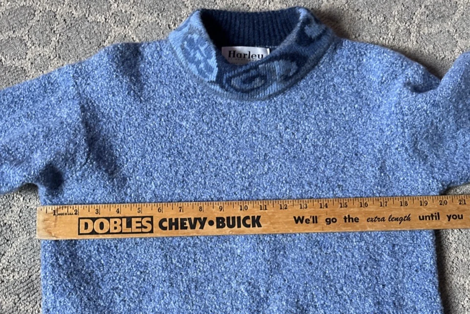 Suéter Harley of Scotland para mujer azul mediano 87 % lana merino Foto 4 de 4