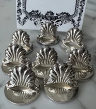 #2 Antique French Set Of 8 RAVINET D'ENFERT Shell Silver Plated 3 Sets Avail