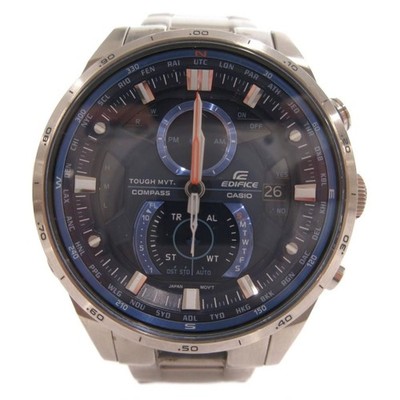 CASIO Edifice EQW-A1200D Analoguhr Silber Farbe Marine Zifferblatt Kalender