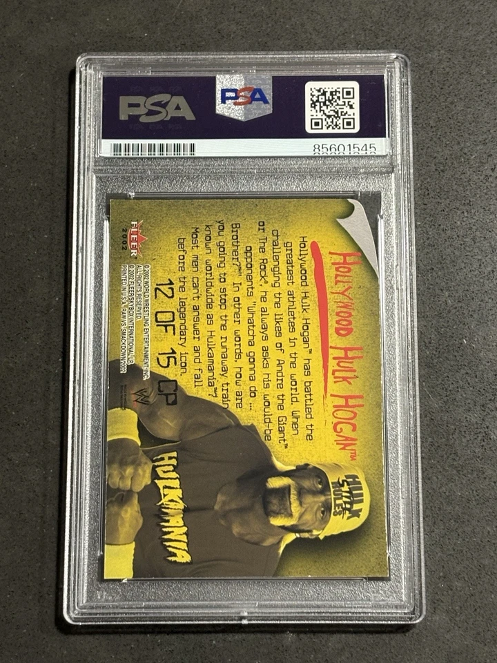 HULK HOGAN 2002 FLEER WWE RAW VS. SMACKDOWN CARTÃO AUTOGRAFADO ASSINADO PSA/DNA - Imagem 2 de 2