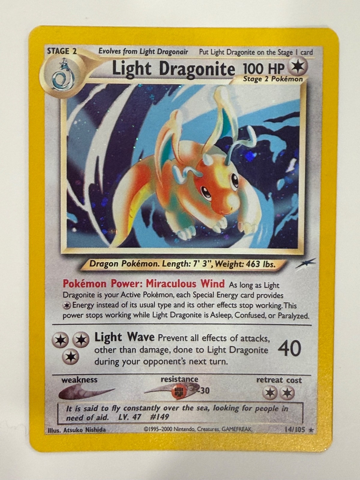 Light Dragonite Holo 14/105 Neo Destiny - NM