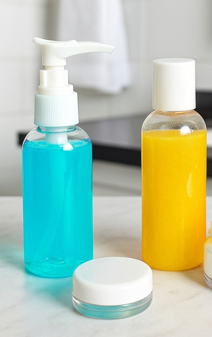 5pcs Leak-Proof Travel Bottles  Set TSA Approved, Refillable Toiletry Container
