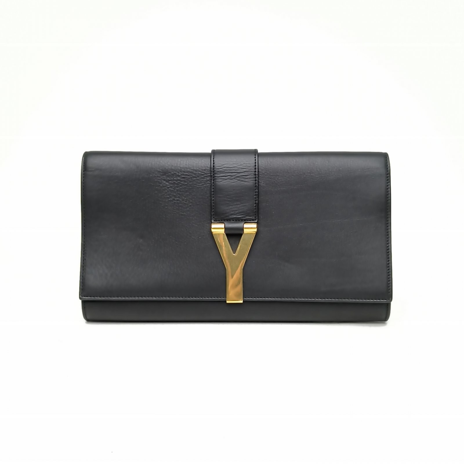 SAINT LAURENT Y Hardware Clutch Bag Black Calfskin P206537875 thumbnail 2