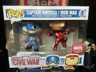 Funko Pop Captain America & Iron Man 2-Pack Marvel Collector Corps Civil War