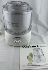 Cuisinart 1.5 Quart Frozen Yogurt Ice Cream Sorbet Maker Automatic ICE-20 Works