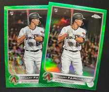 2022 Topps Chrome Stuart Fairchild Green #'d /99 RC + Wave Refractor #156 Rookie