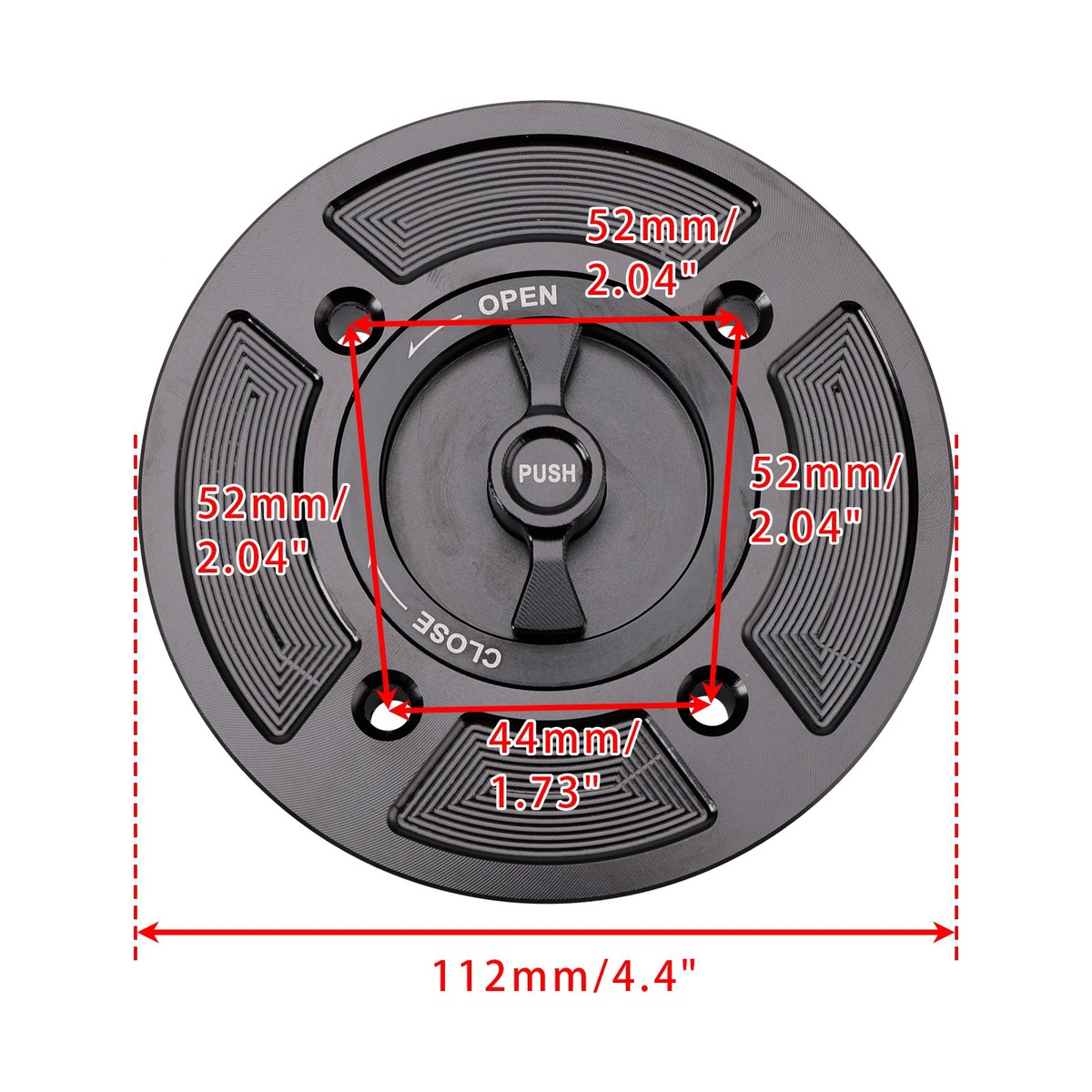 BILLET QUICK-TURN FUEL GAS CAP FOR KAWASAKI KLX230/R Z650 Z650RS