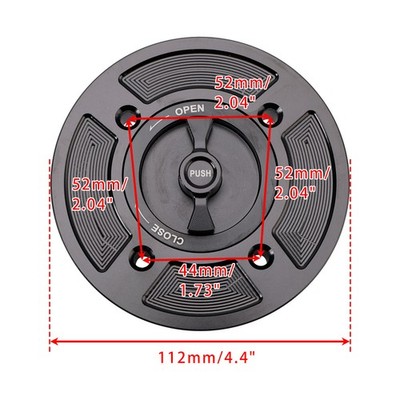 BILLET QUICK-TURN FUEL GAS CAP FOR KAWASAKI KLX230/R Z650 Z650RS