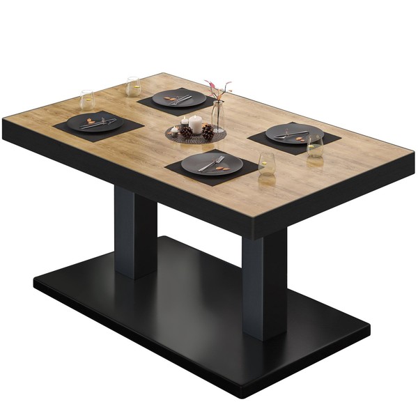 Bm | Bistro Loungetisch | B:T:H 120 X 70 X 41 Cm | Eiche / Schwarz | Bistro T...-image