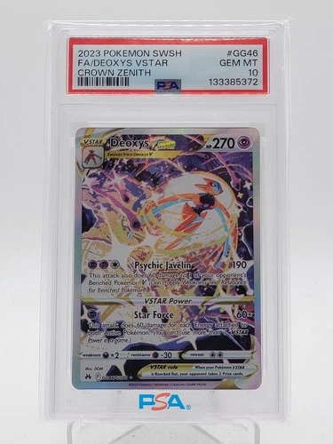 DEOXYS VSTAR 2023 POKEMON CROWN ZENITH GALARIAN GALLERY #GG46 PSA 10 Q0895