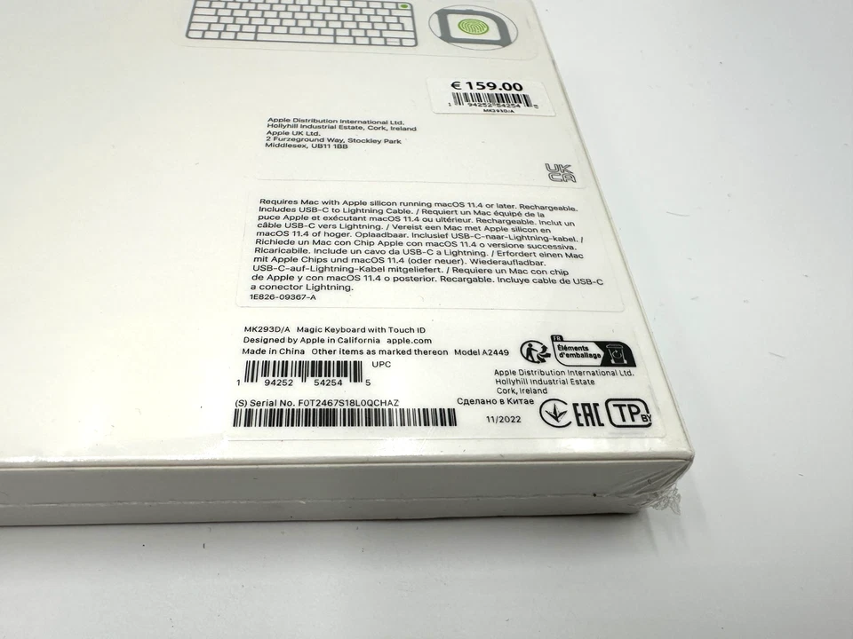 Apple Magic Keyboard mit Touch ID - MK293D/A - A2449 - Neu & OVP - Garantie - Bild 3 von 4