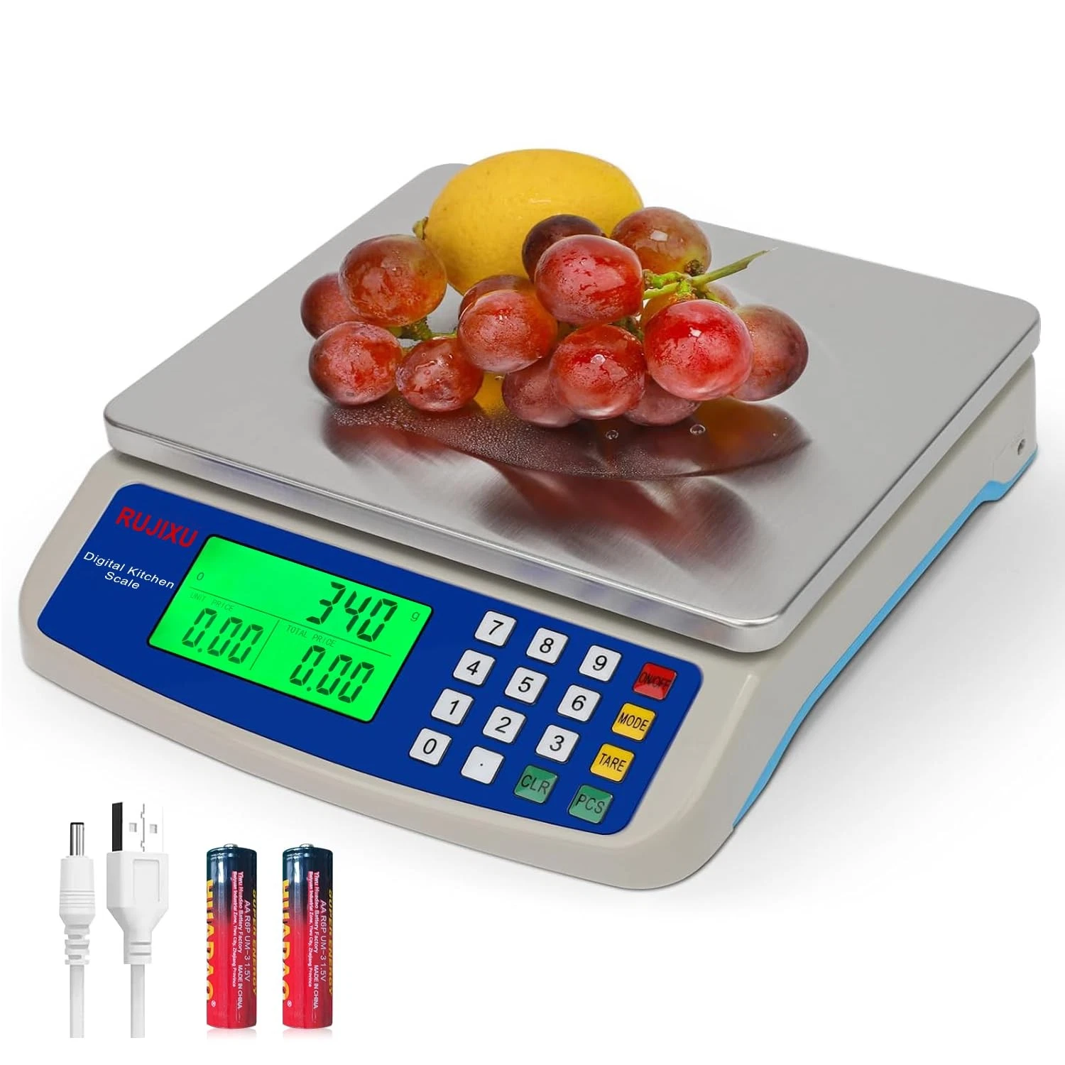 Large Digital Kitchen Scale 30KG Commercial Food Scale 66LB for Baking Bread ...